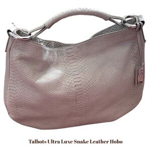 Talbots Ultra Luxe Snake Leather Hobo